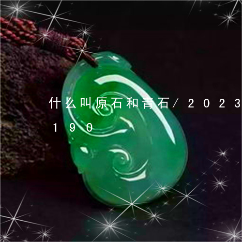 什么叫原石和青石/2023042695190