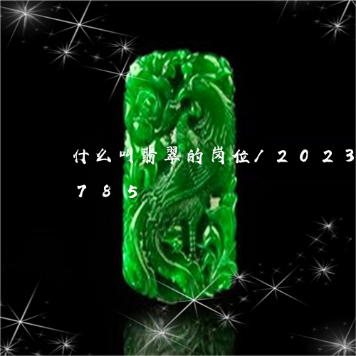 什么叫翡翠的岗位/2023042530785