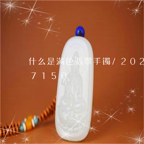 什么是满色翡翠手镯/2023103177150