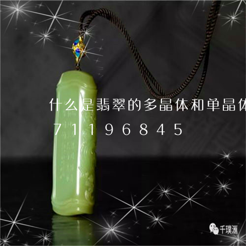 什么是翡翠的多晶体和单晶体/2023071196845