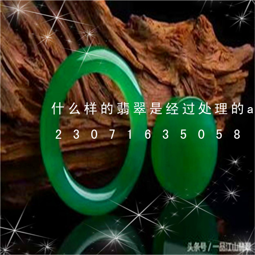 什么样的翡翠是经过处理的ab手镯/2023071635058