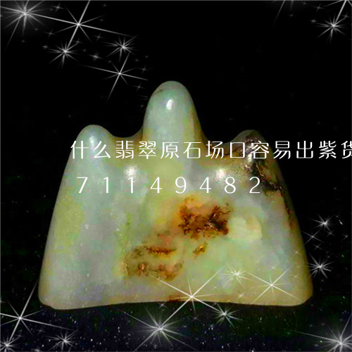 什么翡翠原石场口容易出紫货/2023071149482