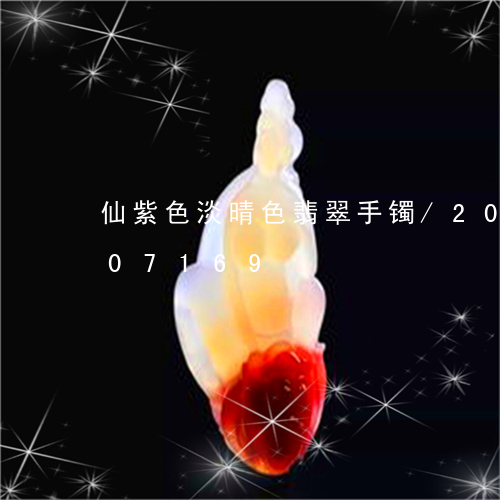 仙紫色淡晴色翡翠手镯/2023120707169