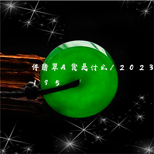 伴翡翠A货是什么/2023042534195