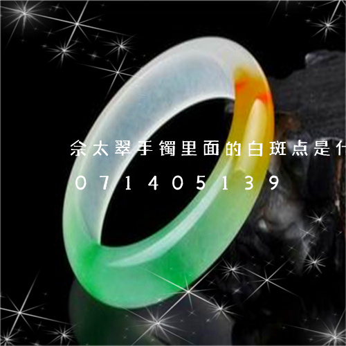 佘太翠手镯里面的白斑点是什么/2023071405139