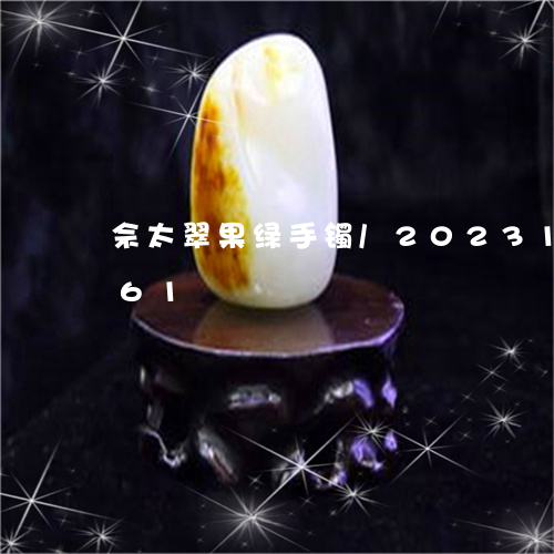 佘太翠果绿手镯/2023121506261