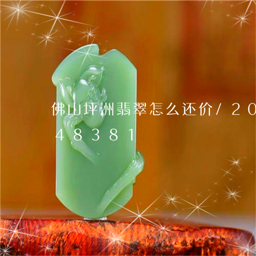 佛山坪洲翡翠怎么还价/2023120748381