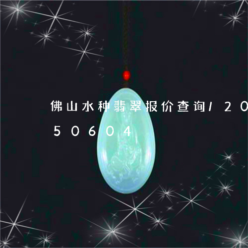 佛山水种翡翠报价查询/2023120750604