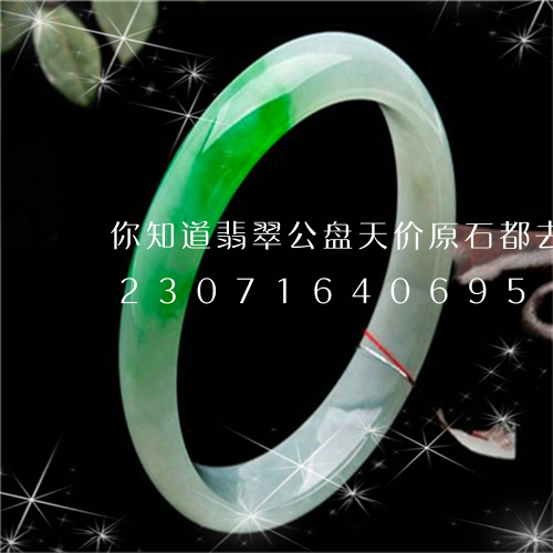 你知道翡翠公盘天价原石都去哪了吗/2023071640695