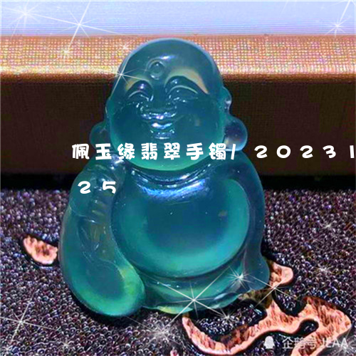 佩玉缘翡翠手镯/2023101712825