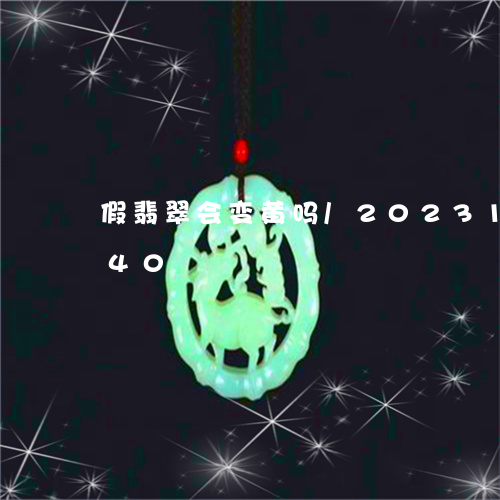 假翡翠会变黄吗/2023121555140