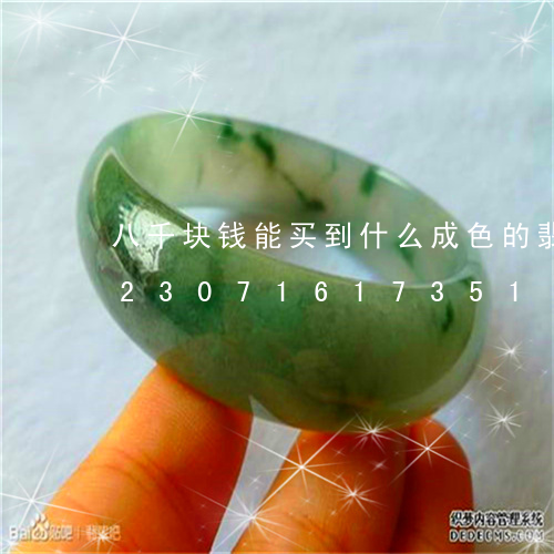 八千块钱能买到什么成色的翡翠手镯/2023071617351