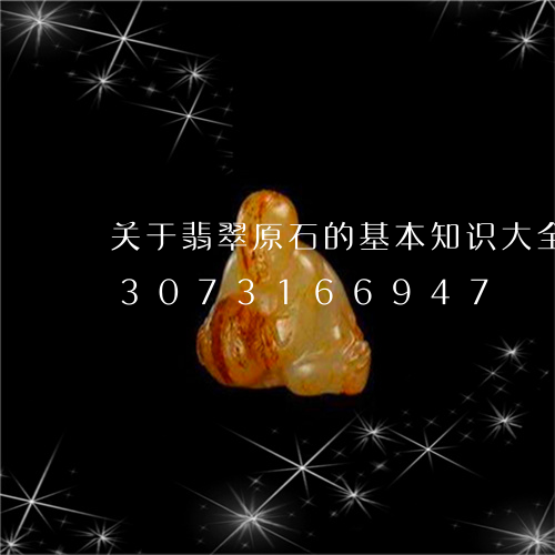 关于翡翠原石的基本知识大全图解/2023073166947