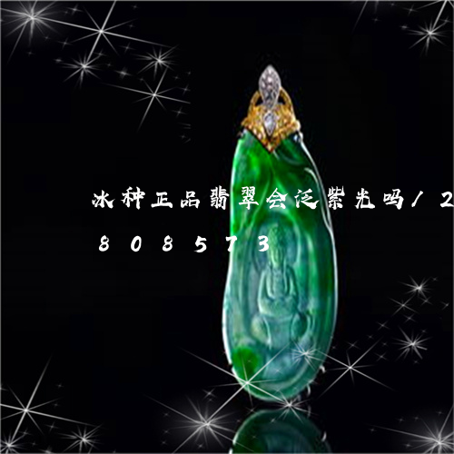 冰种正品翡翠会泛紫光吗/2023071808573