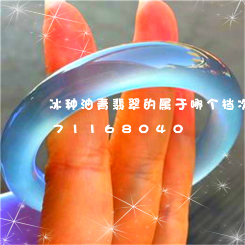 冰种油青翡翠的属于哪个档次/2023071168040