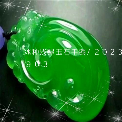 冰种浅绿玉石手镯/2023042516903