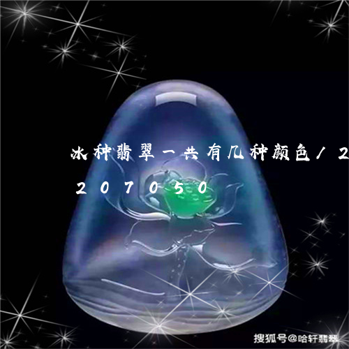 冰种翡翠一共有几种颜色/2023110207050