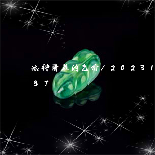 冰种翡翠的克价/2023101723037