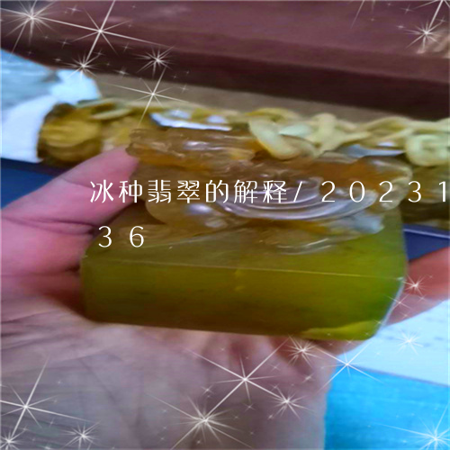 冰种翡翠的解释/2023121594836