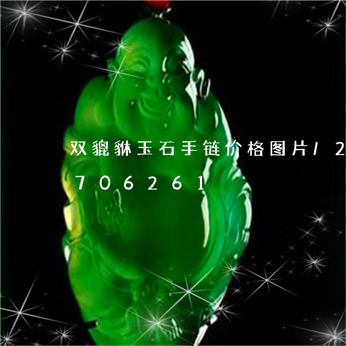 双貔貅玉石手链价格图片/2023071706261