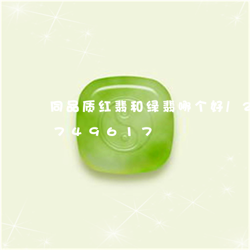 同品质红翡和绿翡哪个好/2023071749617