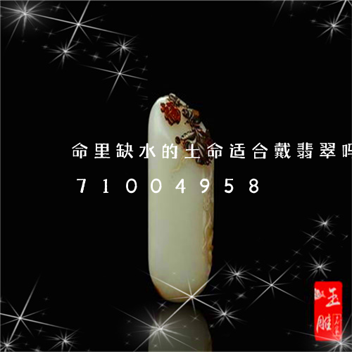 命里缺水的土命适合戴翡翠吗/2023071004958