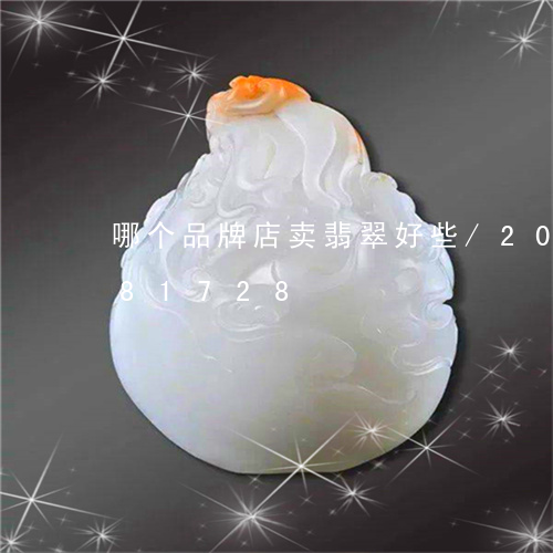 哪个品牌店卖翡翠好些/2023090681728