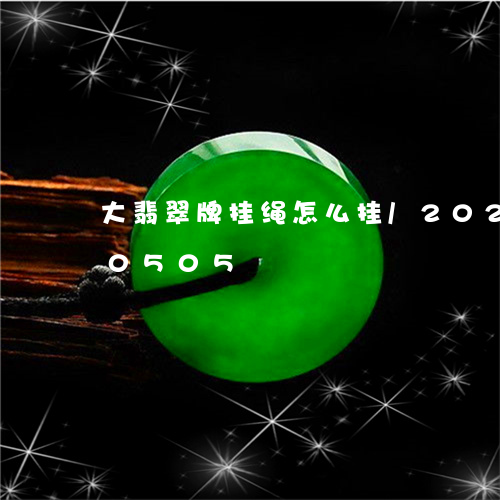 大翡翠牌挂绳怎么挂/2023112340505