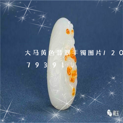 大马黄色翡翠手镯图片/2023090579391