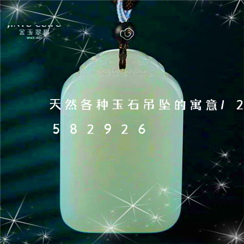 天然各种玉石吊坠的寓意/2023112582926