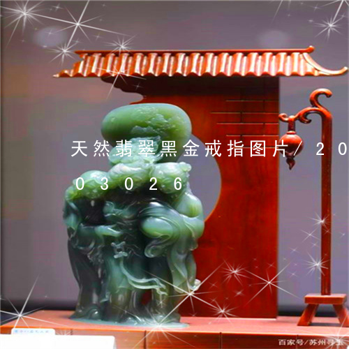 天然翡翠黑金戒指图片/2023092903026