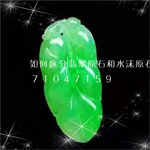 如何区分翡翠原石和水沫原石/2023071047159