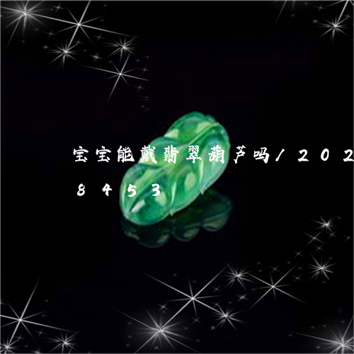 宝宝能戴翡翠葫芦吗/2023102648453