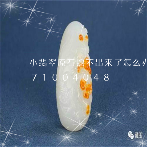 小翡翠原石挖不出来了怎么办/2023071004048