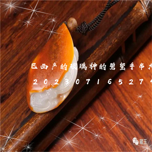 巴西产的玻璃种的碧玺手串大概值多少钱/2023071652747