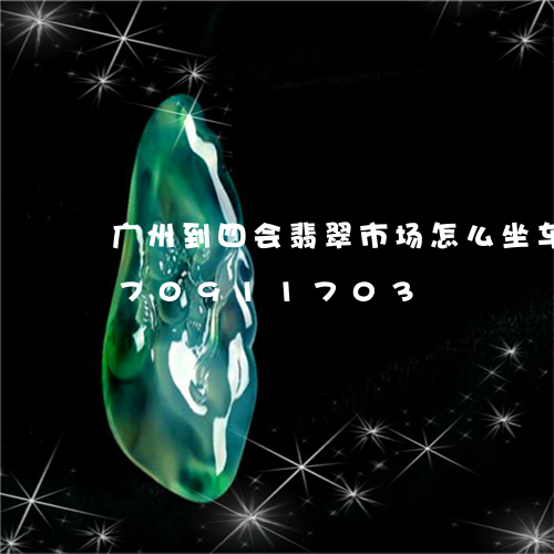 广州到四会翡翠市场怎么坐车/2023070911703