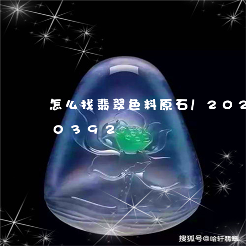 怎么找翡翠色料原石/2023102640392