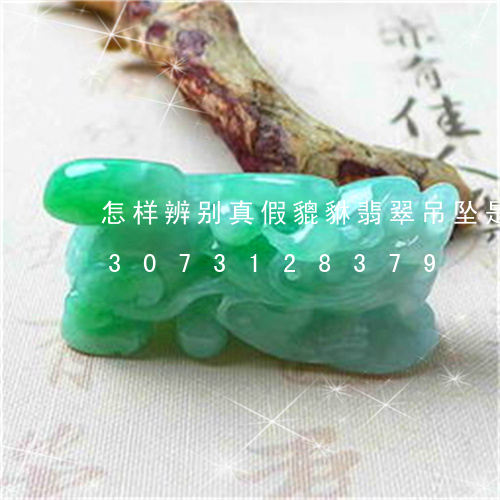 怎样辨别真假貔貅翡翠吊坠是a货/2023073128379