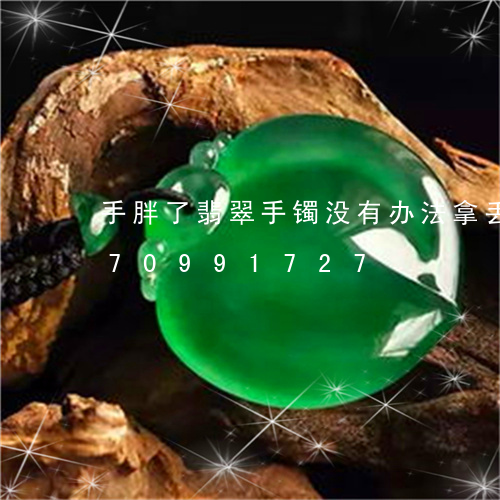 手胖了翡翠手镯没有办法拿丢/2023070991727