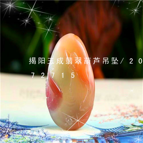 揭阳玉成翡翠葫芦吊坠/2023082572715