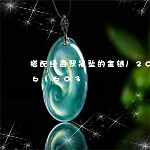 搭配绿翡翠吊坠的金链/2023092861603