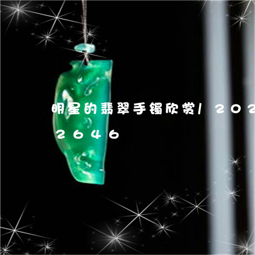 明星的翡翠手镯欣赏/2023120482646