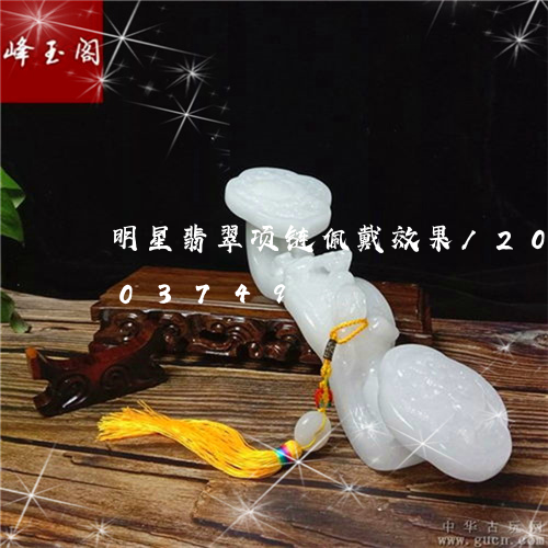 明星翡翠项链佩戴效果/2023082503749