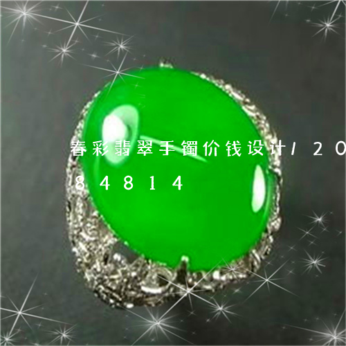 春彩翡翠手镯价钱设计/2023082684814