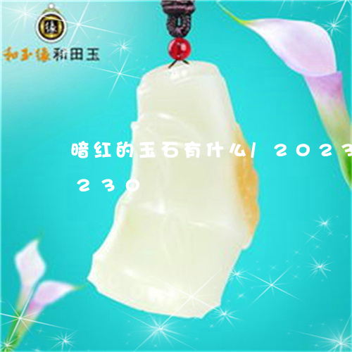 暗红的玉石有什么/2023033197230