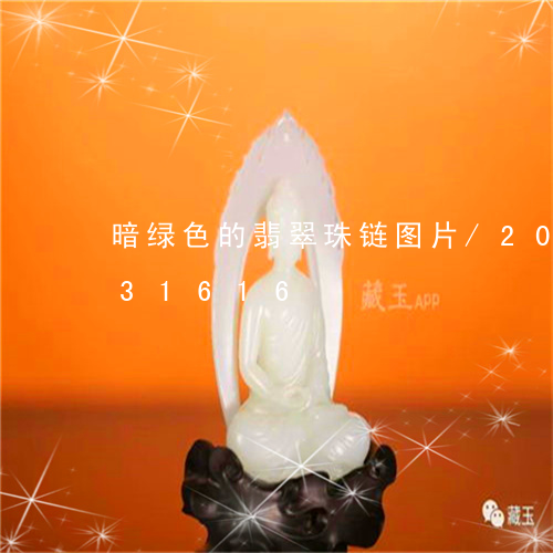 暗绿色的翡翠珠链图片/2023092831616