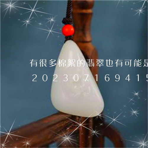 有很多棉絮的翡翠也有可能是b货翡翠吗/2023071694158