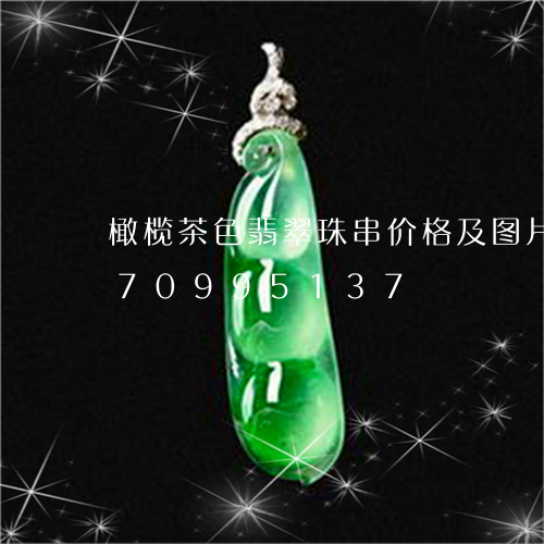 橄榄茶色翡翠珠串价格及图片/2023070995137