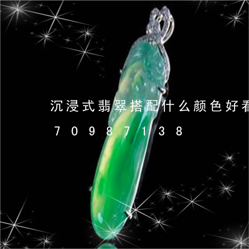 沉浸式翡翠搭配什么颜色好看/2023070987138