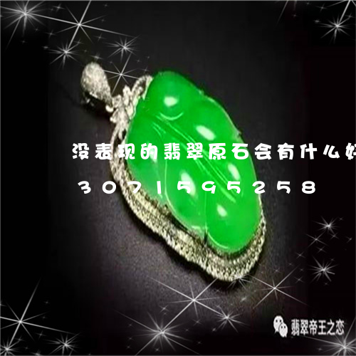 没表现的翡翠原石会有什么好东西/2023071595258